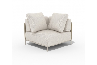 MR1002122 плетеный угловой диванный модуль, цвет соломенный