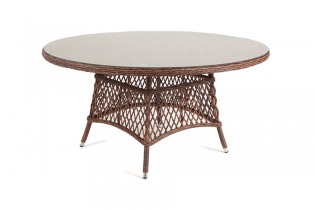 MR1000478 плетеный круглый стол из искусственного ротанга (коричневый, 150 см)